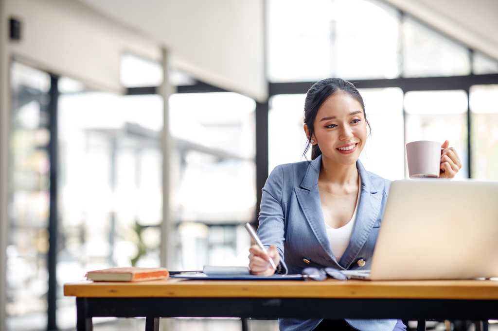 business user laptop happy by david gyung via shutterstock