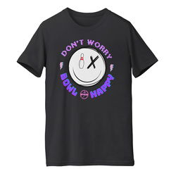 Exclusive bowlingmatters.org Bowl Happy Neon T-Shirt Black