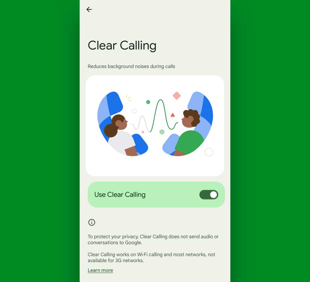 Google Pixel calling features: Clear Calling