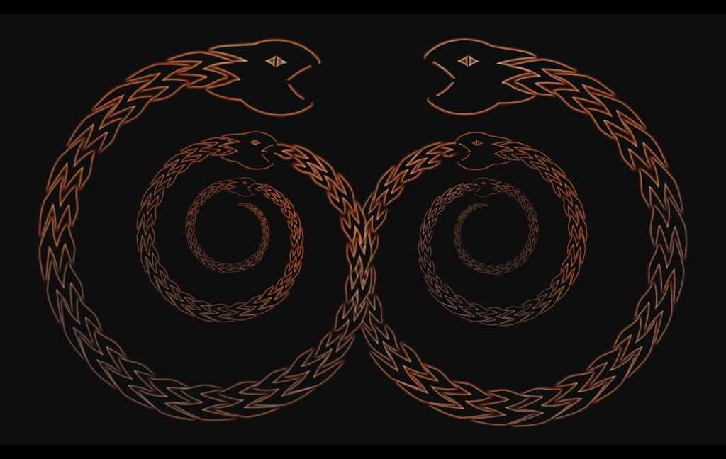 ouroboros snake eating its tail